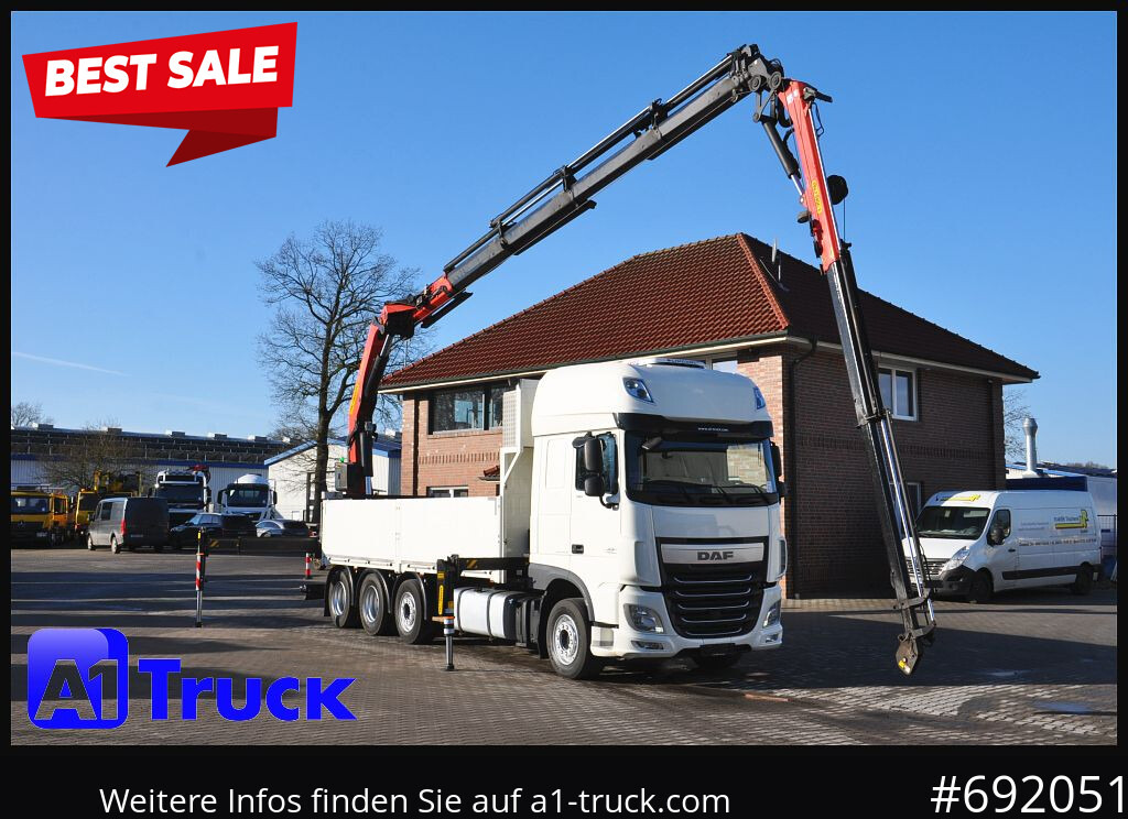 DAF XF 510 SSC PK 34.002, Jib Seilwinde Funk - Vrachtwagen met open laadbak, Kraanwagen: afbeelding 1 DAF XF 510 SSC PK 34.002, Jib Seilwinde Funk - Vrachtwagen met open laadbak, Kraanwagen: afbeelding 1