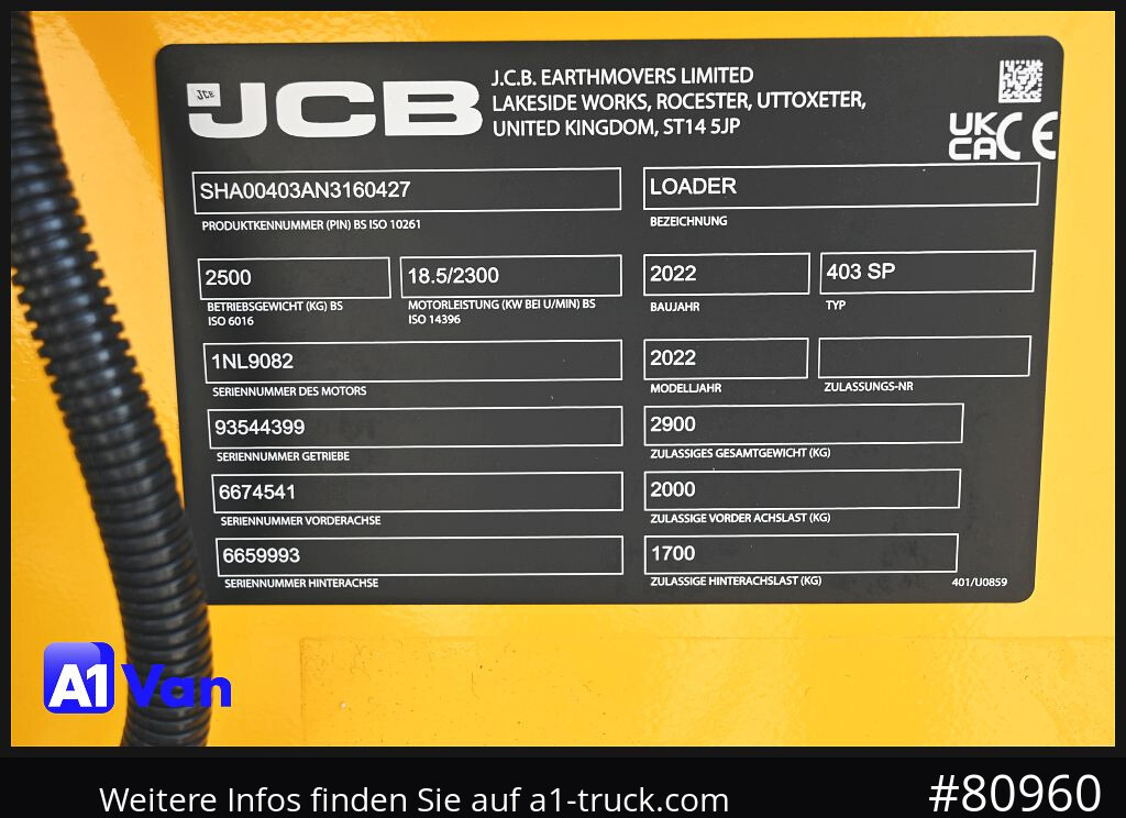 Leasing JCB JCB 403 SP Radlader, Palletengabel, Kabine, Zusatzhydraulik JCB JCB 403 SP Radlader, Palletengabel, Kabine, Zusatzhydraulik: afbeelding 6 Leasing JCB JCB 403 SP Radlader, Palletengabel, Kabine, Zusatzhydraulik JCB JCB 403 SP Radlader, Palletengabel, Kabine, Zusatzhydraulik: afbeelding 6