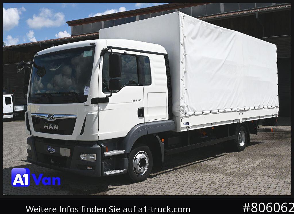 Schuifzeilen vrachtwagen MAN TGL 8.190 4x2 BL Pritsche Plane, LBW,: afbeelding 12