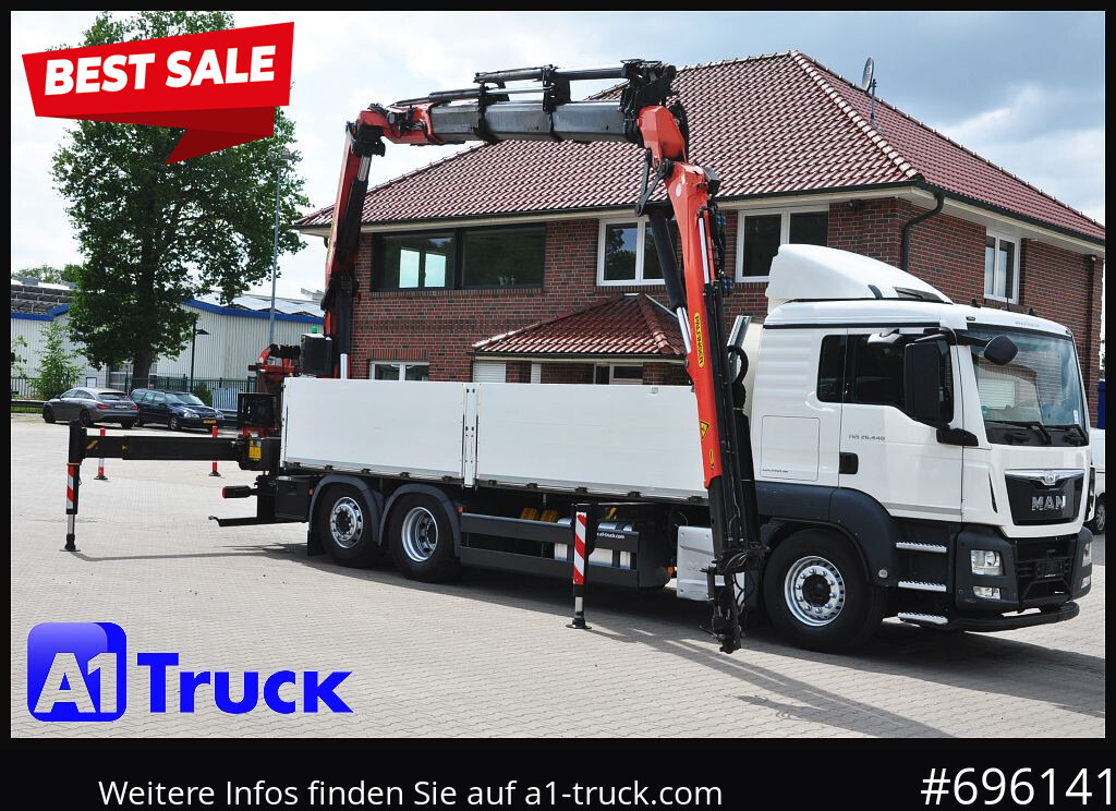 MAN TGS 26.440, PK27002 Jib 21m, Funk, Lift-Lenkachse, - Vrachtwagen met open laadbak, Kraanwagen: afbeelding 1 MAN TGS 26.440, PK27002 Jib 21m, Funk, Lift-Lenkachse, - Vrachtwagen met open laadbak, Kraanwagen: afbeelding 1