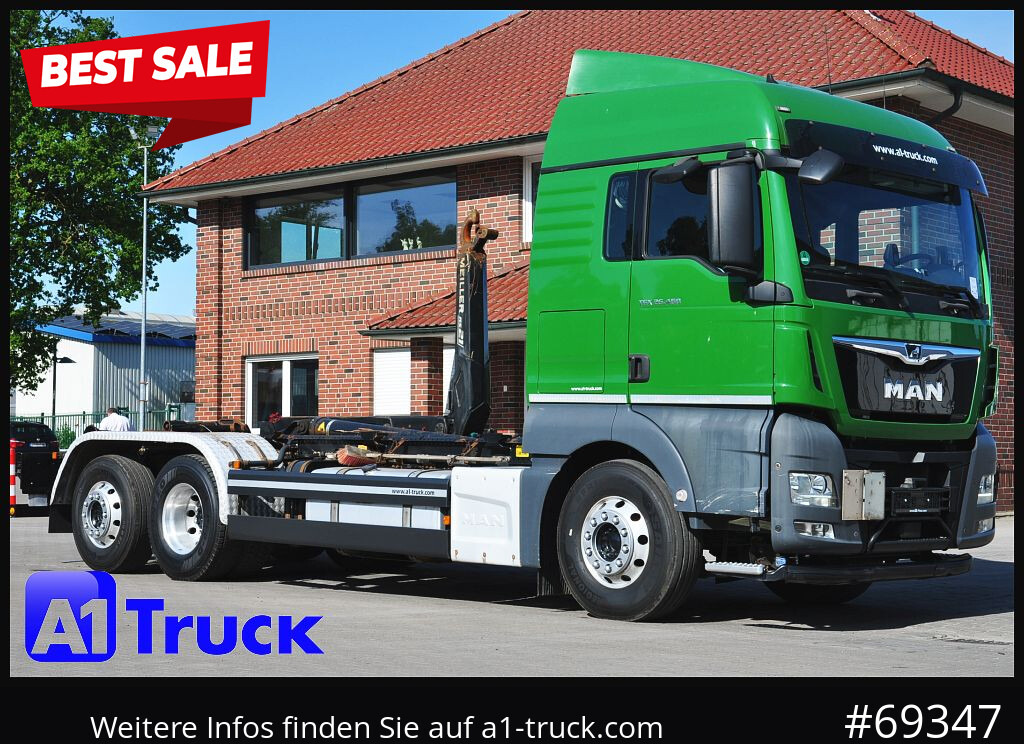MAN TGX 26.460 XLX BL 6x2, Meiller, Funk - Haakarmsysteem vrachtwagen: afbeelding 1 MAN TGX 26.460 XLX BL 6x2, Meiller, Funk - Haakarmsysteem vrachtwagen: afbeelding 1