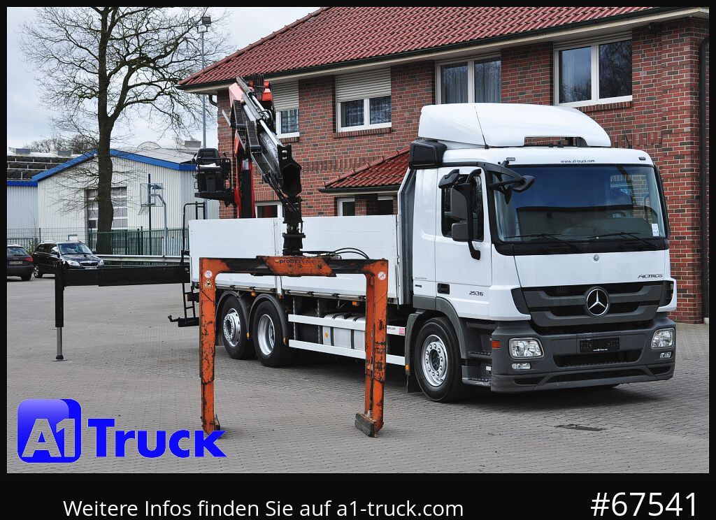 MERCEDES-BENZ Actros 2536 MP3, Palfinger PK 18001L, Lift-Lenk - Kraanwagen, Vrachtwagen met open laadbak: afbeelding 1 MERCEDES-BENZ Actros 2536 MP3, Palfinger PK 18001L, Lift-Lenk - Kraanwagen, Vrachtwagen met open laadbak: afbeelding 1