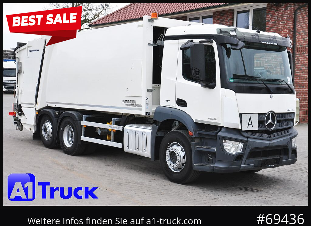 MERCEDES-BENZ Antos 2532 Faun Powerpress II Zöller Detla 2301, - Vuilniswagen: afbeelding 1 MERCEDES-BENZ Antos 2532 Faun Powerpress II Zöller Detla 2301, - Vuilniswagen: afbeelding 1