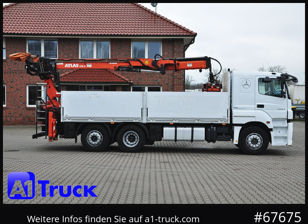 Kraanwagen, Vrachtwagen met open laadbak MERCEDES-BENZ Axor 2543,  Atlas 170.2  Kran, Lift-Lenkachse,: afbeelding 7