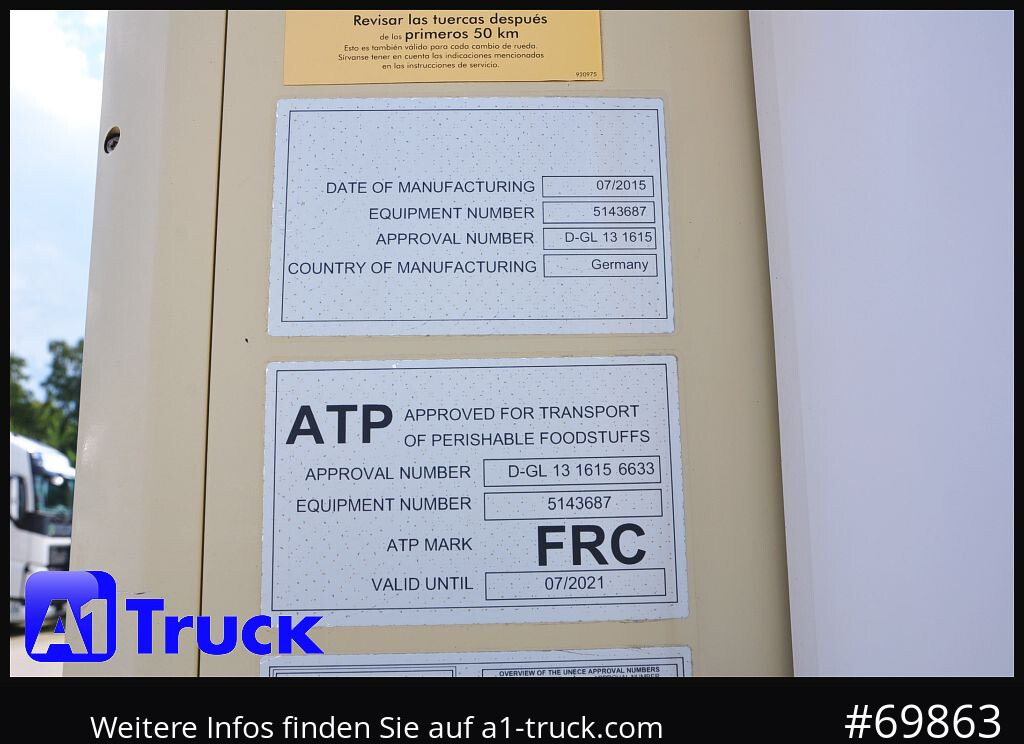 Koelwagen oplegger SCHMITZ SKO FP60,  Carrier 1950 Mt. Doppelstock Lift,: afbeelding 15