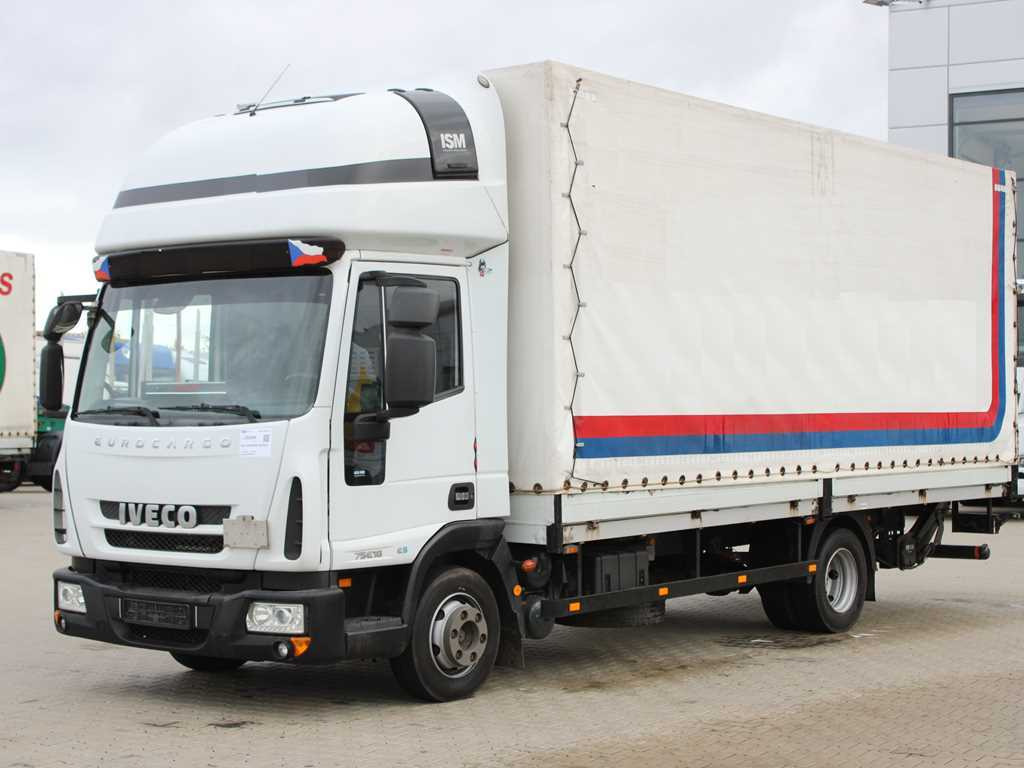 Iveco EUROCARGO 75E18, HYDRAULIC FRONT, SLEEPING BODY, SIDE - Schuifzeilen vrachtwagen: afbeelding 1 Iveco EUROCARGO 75E18, HYDRAULIC FRONT, SLEEPING BODY, SIDE - Schuifzeilen vrachtwagen: afbeelding 1