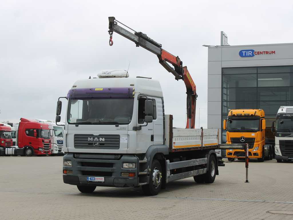 MAN TGA 18.430, EURO 4, RETARDER, INDEPENDENT AIR CONDITIONING, PALFINGER PK10500A - Vrachtwagen met open laadbak, Kraanwagen: afbeelding 1 MAN TGA 18.430, EURO 4, RETARDER, INDEPENDENT AIR CONDITIONING, PALFINGER PK10500A - Vrachtwagen met open laadbak, Kraanwagen: afbeelding 1