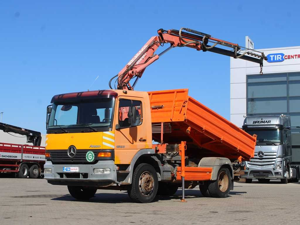 Mercedes-Benz Actros 1523, CRANE ATLAS 60.1, THREESSIDED - Kipper vrachtwagen, Kraanwagen: afbeelding 1 Mercedes-Benz Actros 1523, CRANE ATLAS 60.1, THREESSIDED - Kipper vrachtwagen, Kraanwagen: afbeelding 1