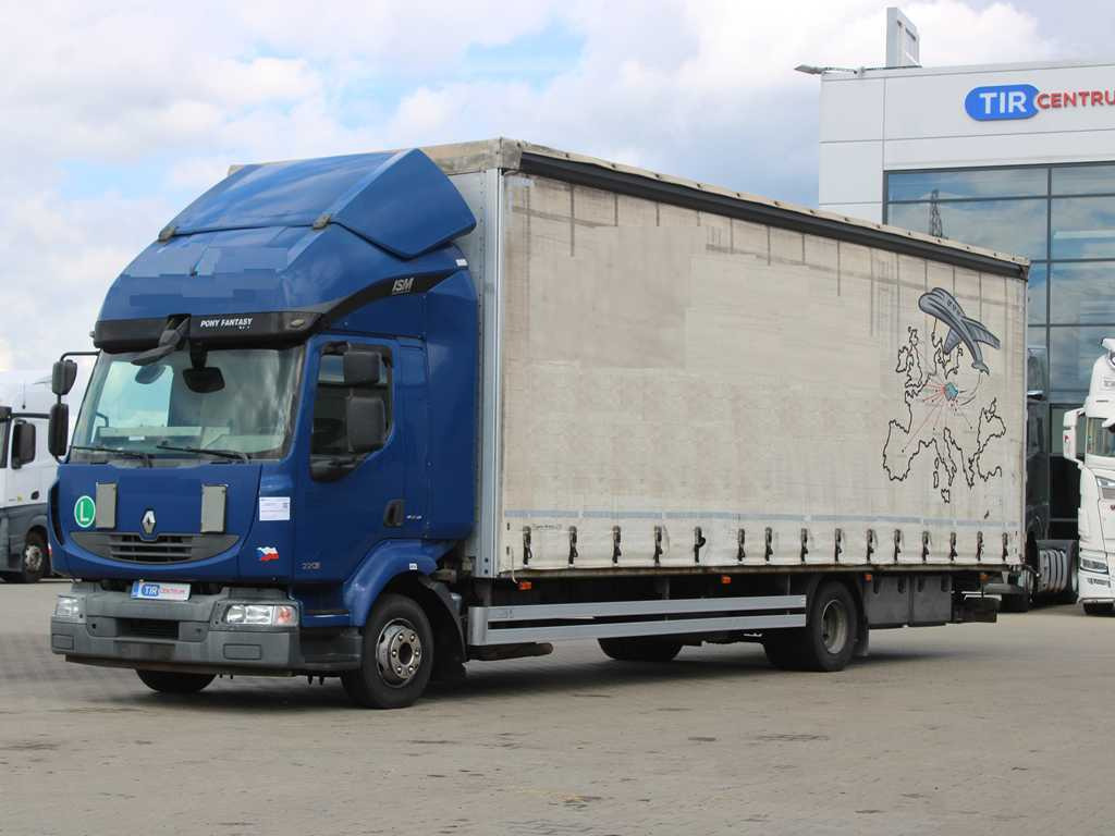 Renault MIDLUM 220.12, EURO 5, SLEEPING BODY, HYDRAULIC FRONT - Schuifzeilen vrachtwagen: afbeelding 1 Renault MIDLUM 220.12, EURO 5, SLEEPING BODY, HYDRAULIC FRONT - Schuifzeilen vrachtwagen: afbeelding 1