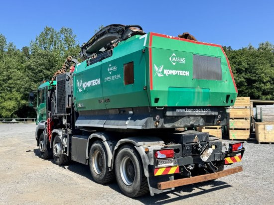 Bosbouwmachine, Vrachtwagen MAN TGS 35.540 8x4  mit Komptech-Zusatzeinheit: afbeelding 11