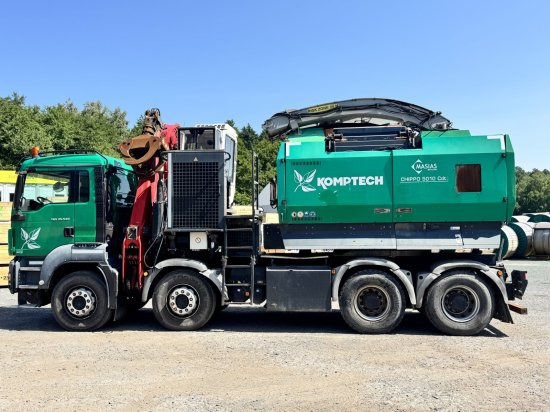 Bosbouwmachine, Vrachtwagen MAN TGS 35.540 8x4  mit Komptech-Zusatzeinheit: afbeelding 9