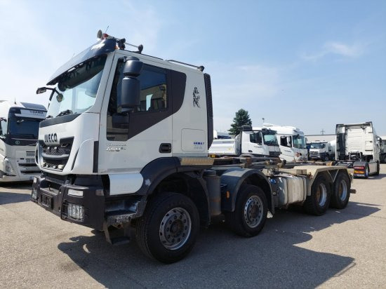 Iveco 8x4 Meiller Abroller, Automatik, E6, Retarder, - Haakarmsysteem vrachtwagen, Kraanwagen: afbeelding 1 Iveco 8x4 Meiller Abroller, Automatik, E6, Retarder, - Haakarmsysteem vrachtwagen, Kraanwagen: afbeelding 1