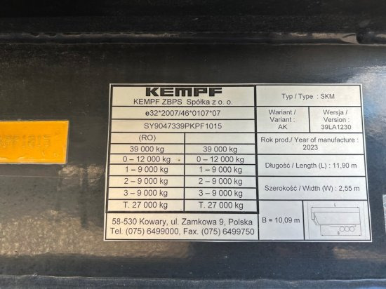 Kipper oplegger Kempf SKM AK 39 Alu-Kastenmulde 55m³ Rollplane: afbeelding 13 Kipper oplegger Kempf SKM AK 39 Alu-Kastenmulde 55m³ Rollplane: afbeelding 13