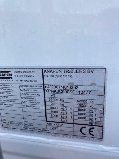 Knapen K600 Schubboden, Seitentüren , 87m³, Liftachse, Alu-Felgen, 6mm - Schuifvloer oplegger: afbeelding 3 Knapen K600 Schubboden, Seitentüren , 87m³, Liftachse, Alu-Felgen, 6mm - Schuifvloer oplegger: afbeelding 3