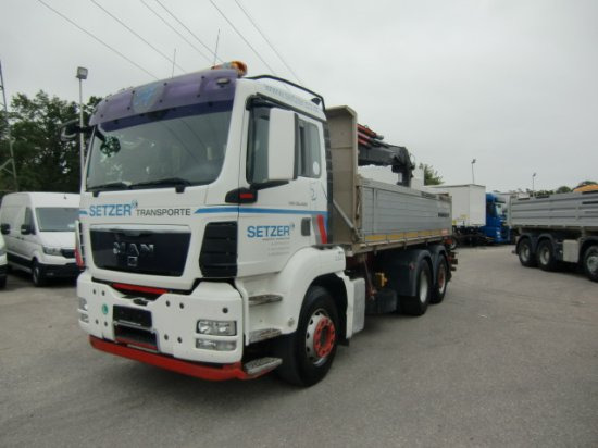 MAN TGS 26.400 3-Seitenkipper, 6x2-2 Lenkachse HIAB 144ES -3DUO - Kipper vrachtwagen, Kraanwagen: afbeelding 1 MAN TGS 26.400 3-Seitenkipper, 6x2-2 Lenkachse HIAB 144ES -3DUO - Kipper vrachtwagen, Kraanwagen: afbeelding 1
