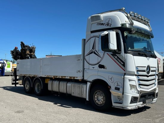 Mercedes-Benz Actros 2545 L 6x2, Retarder, Pritsche, Hiab XS 166 D-4 PRO, E5 - Vrachtwagen met open laadbak, Kraanwagen: afbeelding 3 Mercedes-Benz Actros 2545 L 6x2, Retarder, Pritsche, Hiab XS 166 D-4 PRO, E5 - Vrachtwagen met open laadbak, Kraanwagen: afbeelding 3