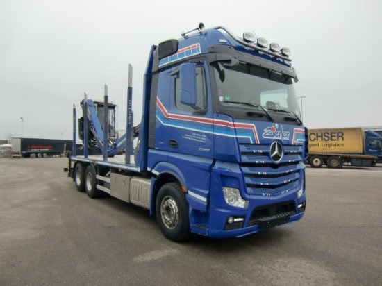 Mercedes-Benz Actros 2653 6x4 Holz Palfinger Kabinenkran - Houttransport, Kraanwagen: afbeelding 3 Mercedes-Benz Actros 2653 6x4 Holz Palfinger Kabinenkran - Houttransport, Kraanwagen: afbeelding 3