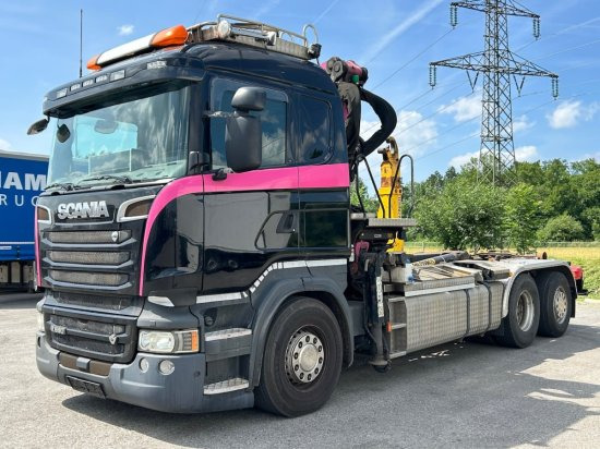 Scania R580 6x2, Schrottkran, E6, Lenk-Lift-Achse - Haakarmsysteem vrachtwagen, Kraanwagen: afbeelding 1 Scania R580 6x2, Schrottkran, E6, Lenk-Lift-Achse - Haakarmsysteem vrachtwagen, Kraanwagen: afbeelding 1