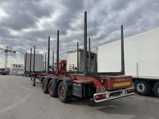 Schwarzmüller Holzauflieger 6 Rungenpaare, BPW-Achsen - Houtoplegger: afbeelding 2 Schwarzmüller Holzauflieger 6 Rungenpaare, BPW-Achsen - Houtoplegger: afbeelding 2