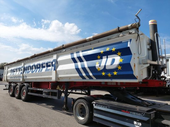 Schwarzmüller K10VLN3 Stahlmulde, Portaltüren, Alufelgen, Liftachse, 60m3 - Kipper oplegger: afbeelding 5 Schwarzmüller K10VLN3 Stahlmulde, Portaltüren, Alufelgen, Liftachse, 60m3 - Kipper oplegger: afbeelding 5