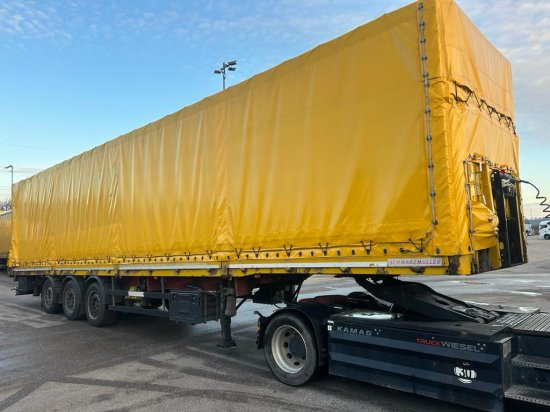Schwarzmüller Spezialauflieger Schräglader, Coilmulde, Liftachse, Edscha-Verdeck, - Schuifzeiloplegger: afbeelding 3 Schwarzmüller Spezialauflieger Schräglader, Coilmulde, Liftachse, Edscha-Verdeck, - Schuifzeiloplegger: afbeelding 3