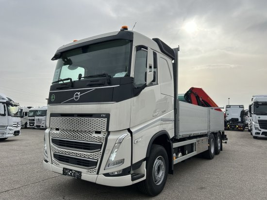 Volvo FH 500 6X2 Euro6, Retarder, Pritsche, Palfinger PK22002-EH - Vrachtwagen met open laadbak, Kraanwagen: afbeelding 1 Volvo FH 500 6X2 Euro6, Retarder, Pritsche, Palfinger PK22002-EH - Vrachtwagen met open laadbak, Kraanwagen: afbeelding 1