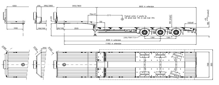 Dieplader oplegger FAYMONVILLE MAX Trailer 3-Achs-Tele-Semi nachlaufgelenkt: afbeelding 10