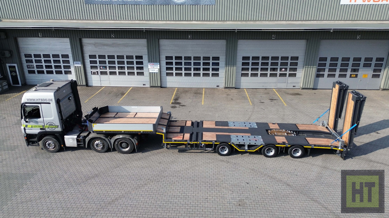 Meusburger 3-Achs-Tele-Semi mit 1 Paar Radmulden und hydr. Rampen - Dieplader oplegger: afbeelding 3 Meusburger 3-Achs-Tele-Semi mit 1 Paar Radmulden und hydr. Rampen - Dieplader oplegger: afbeelding 3