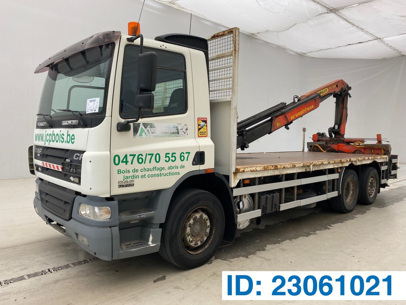 DAF CF75.250 - 6x2 - Vrachtwagen met open laadbak, Kraanwagen: afbeelding 1 DAF CF75.250 - 6x2 - Vrachtwagen met open laadbak, Kraanwagen: afbeelding 1