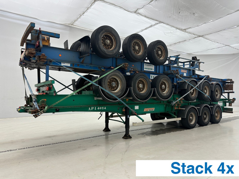 Fruehauf 4x Skelet 2 x 20-40 ft - Containertransporter/ Wissellaadbak oplegger: afbeelding 1 Fruehauf 4x Skelet 2 x 20-40 ft - Containertransporter/ Wissellaadbak oplegger: afbeelding 1