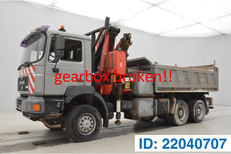 MAN 33.460 - 6x4 - Kipper vrachtwagen, Kraanwagen: afbeelding 1 MAN 33.460 - 6x4 - Kipper vrachtwagen, Kraanwagen: afbeelding 1