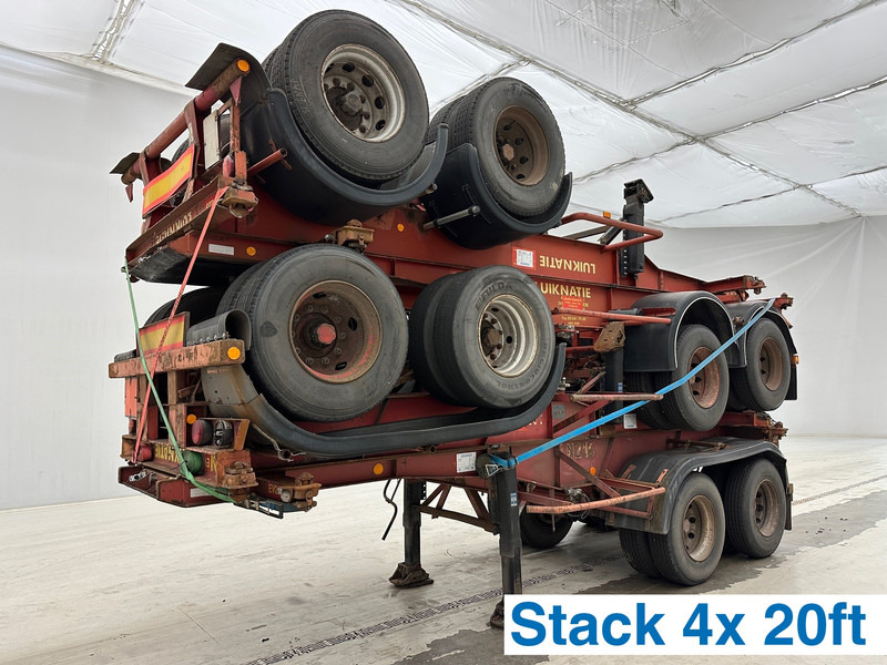 Van Hool Stack 4 x skelet 20 ft - Containertransporter/ Wissellaadbak oplegger: afbeelding 1 Van Hool Stack 4 x skelet 20 ft - Containertransporter/ Wissellaadbak oplegger: afbeelding 1