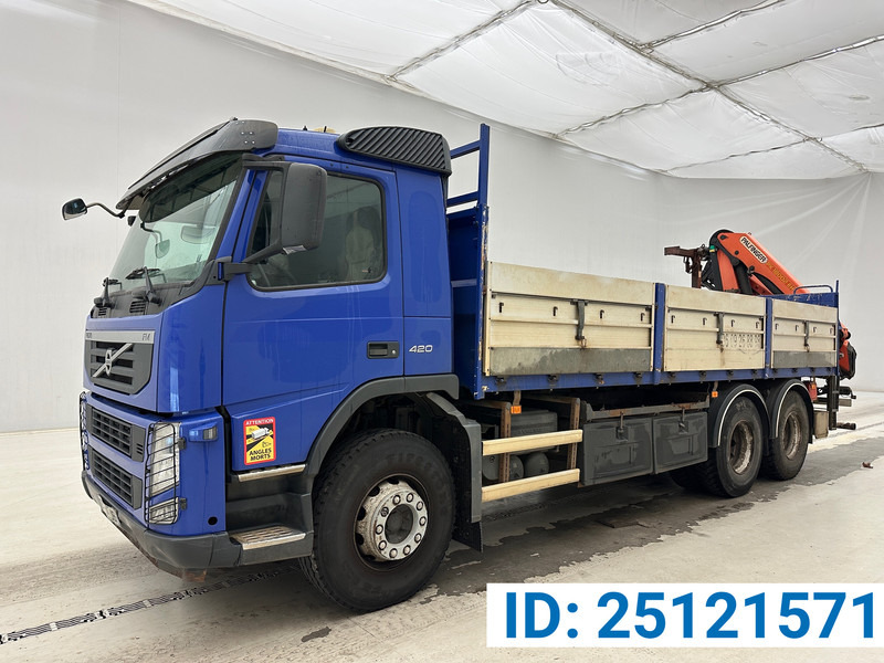 Volvo FM 420 - 6x4 - Vrachtwagen met open laadbak, Kraanwagen: afbeelding 1 Volvo FM 420 - 6x4 - Vrachtwagen met open laadbak, Kraanwagen: afbeelding 1