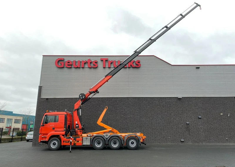 MAN TGS 35.480 8X4 TRIDEM + 20 TON HAAKARM + HMF 3220-K6 KRAAN/KRAN/CRANE/GRUA - Haakarmsysteem vrachtwagen, Kraanwagen: afbeelding 3 MAN TGS 35.480 8X4 TRIDEM + 20 TON HAAKARM + HMF 3220-K6 KRAAN/KRAN/CRANE/GRUA - Haakarmsysteem vrachtwagen, Kraanwagen: afbeelding 3