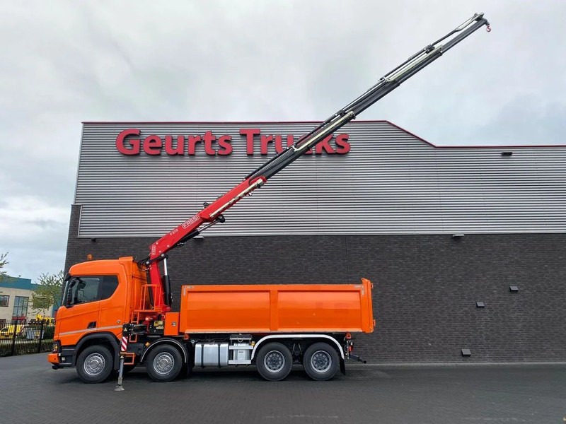 Kipper vrachtwagen, Kraanwagen Scania R650 V8 NGS XT 8X4 + KIPPER + FASSI F275A.2.25 KRAAN/KRAN/CRANE/GRUA: afbeelding 6