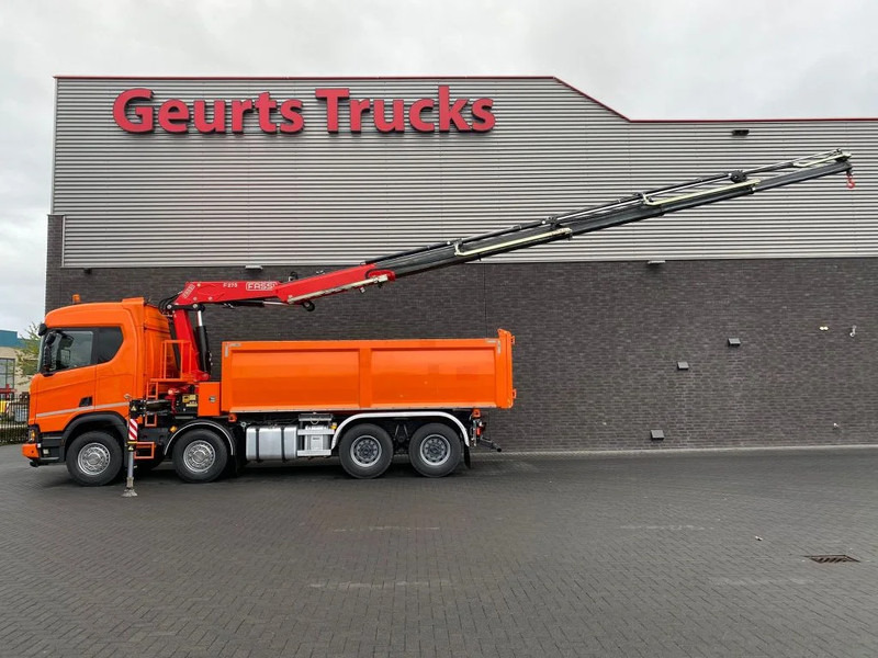 Kipper vrachtwagen, Kraanwagen Scania R650 V8 NGS XT 8X4 + KIPPER + FASSI F275A.2.25 KRAAN/KRAN/CRANE/GRUA: afbeelding 5