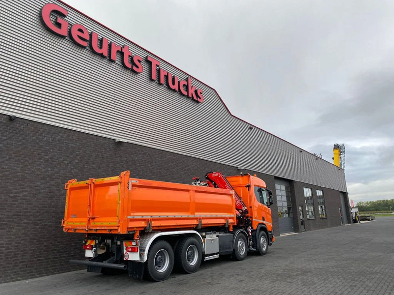 Kipper vrachtwagen, Kraanwagen Scania R650 V8 NGS XT 8X4 + KIPPER + FASSI F275A.2.25 KRAAN/KRAN/CRANE/GRUA: afbeelding 15