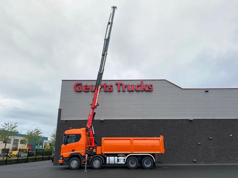 Kipper vrachtwagen, Kraanwagen Scania R650 V8 NGS XT 8X4 + KIPPER + FASSI F275A.2.25 KRAAN/KRAN/CRANE/GRUA: afbeelding 7