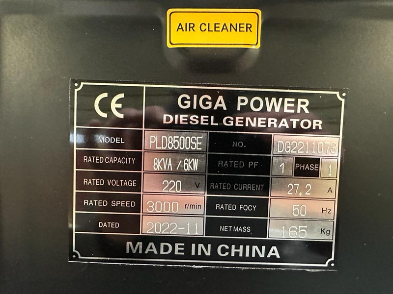 Nieuw Industrie generator Giga power 8 kVA generator - PLD8500SE: afbeelding 10
