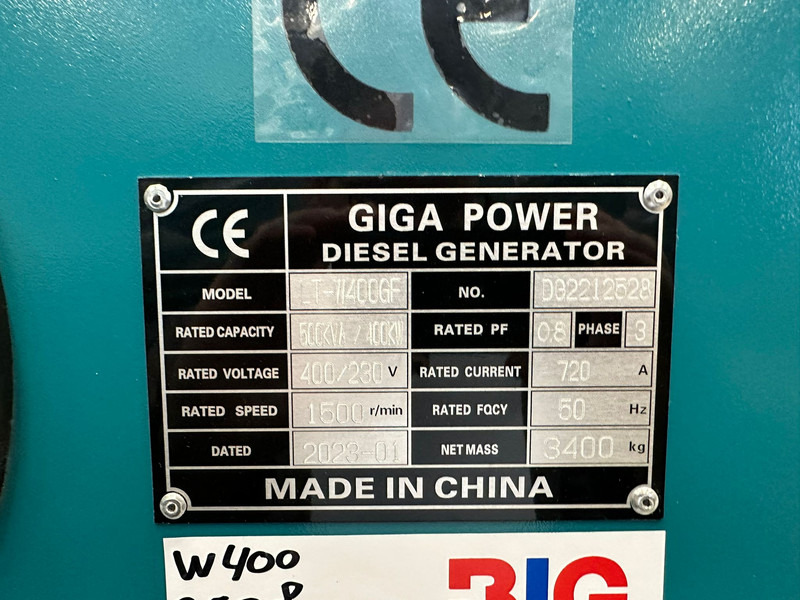 Nieuw Industrie generator Giga power Giga power 500 kVa silent generator set - LT-W400GF: afbeelding 9