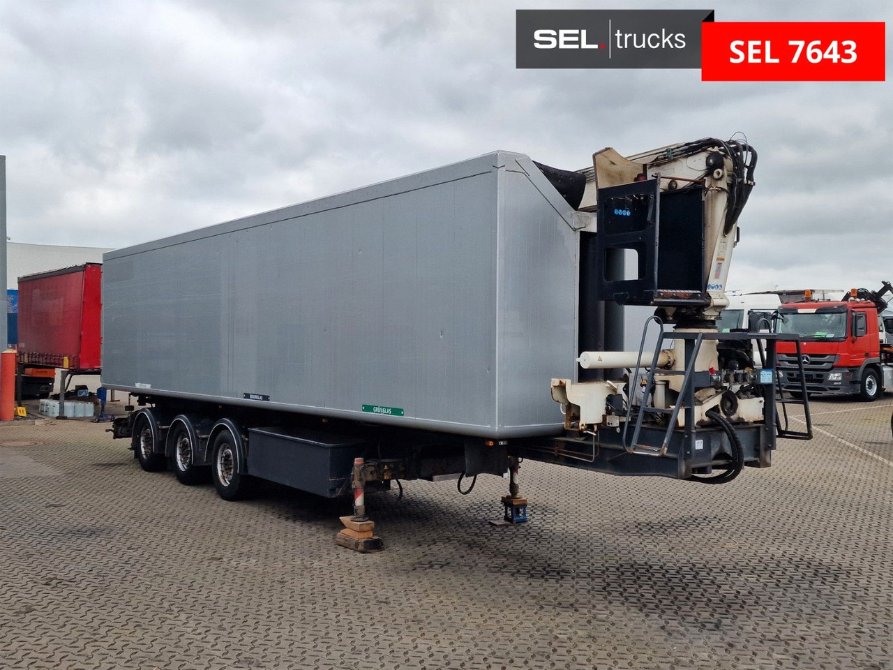 H&W HWDKSK38 / Glasrecycling / Kran / Lenkachse - Kipper oplegger: afbeelding 3 H&W HWDKSK38 / Glasrecycling / Kran / Lenkachse - Kipper oplegger: afbeelding 3