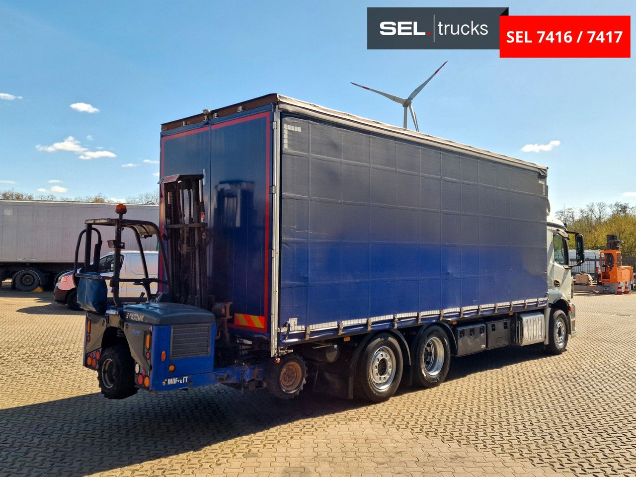 Mercedes-Benz Antos 2543 /Retarder / mit Stapler / Lenkachse - Schuifzeilen vrachtwagen: afbeelding 5 Mercedes-Benz Antos 2543 /Retarder / mit Stapler / Lenkachse - Schuifzeilen vrachtwagen: afbeelding 5