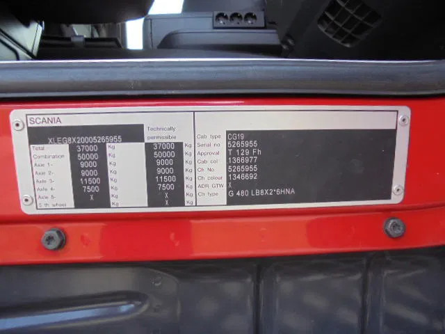 Bakwagen, Kraanwagen Scania R480 8X2 RETARDER: afbeelding 15 Bakwagen, Kraanwagen Scania R480 8X2 RETARDER: afbeelding 15