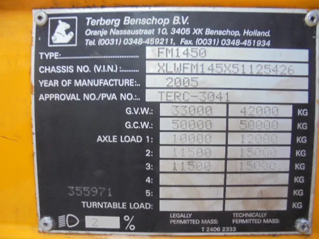 Vacuümwagen Terberg FM 1450 6X4: afbeelding 20