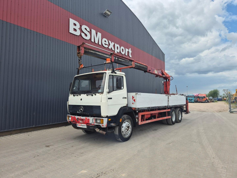 Mercedes-Benz 1320 + HMF 6.5 ton crane - Vrachtwagen met open laadbak, Kraanwagen: afbeelding 1 Mercedes-Benz 1320 + HMF 6.5 ton crane - Vrachtwagen met open laadbak, Kraanwagen: afbeelding 1