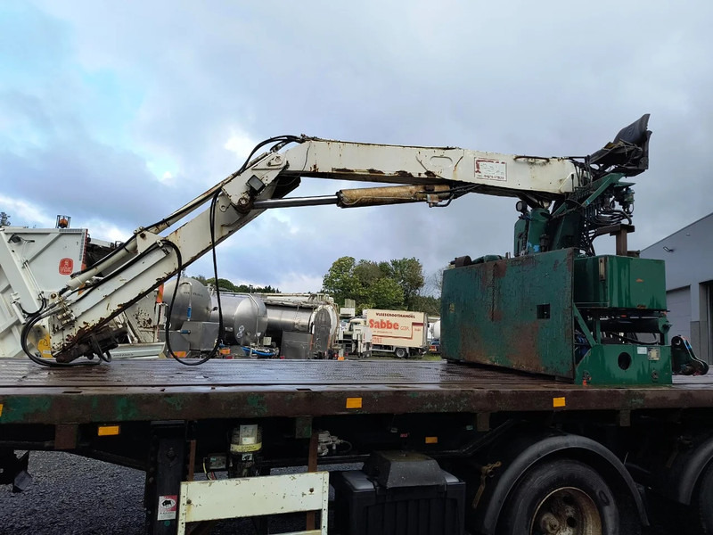 Open bak met boorden oplegger EKW WITH FONCTIONING (!) GLIDING CRANE: afbeelding 8