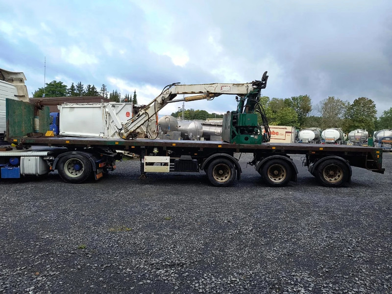 Open bak met boorden oplegger EKW WITH FONCTIONING (!) GLIDING CRANE: afbeelding 7