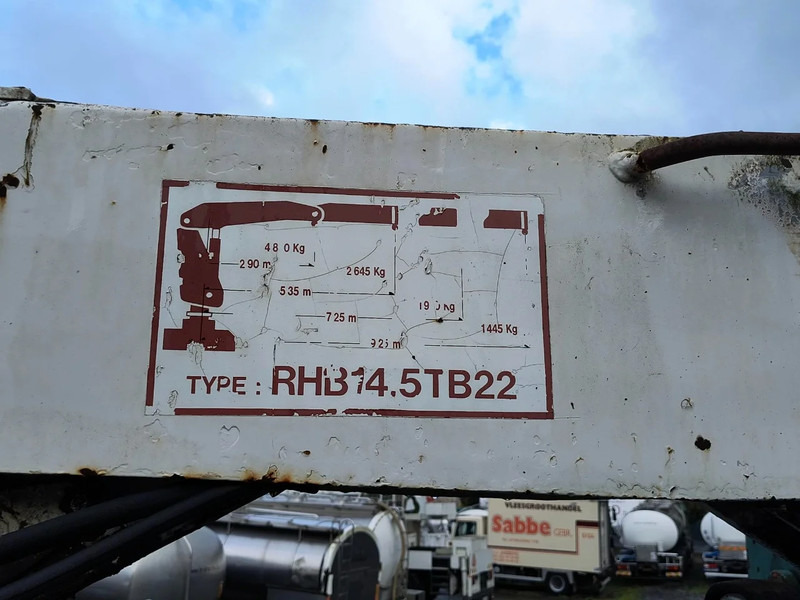 Open bak met boorden oplegger EKW WITH FONCTIONING (!) GLIDING CRANE: afbeelding 18