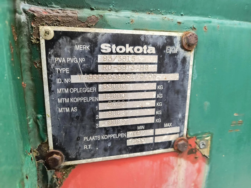 Open bak met boorden oplegger EKW WITH FONCTIONING (!) GLIDING CRANE: afbeelding 20