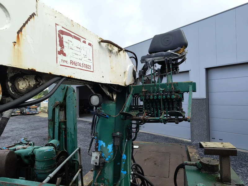 Open bak met boorden oplegger EKW WITH FONCTIONING (!) GLIDING CRANE: afbeelding 11